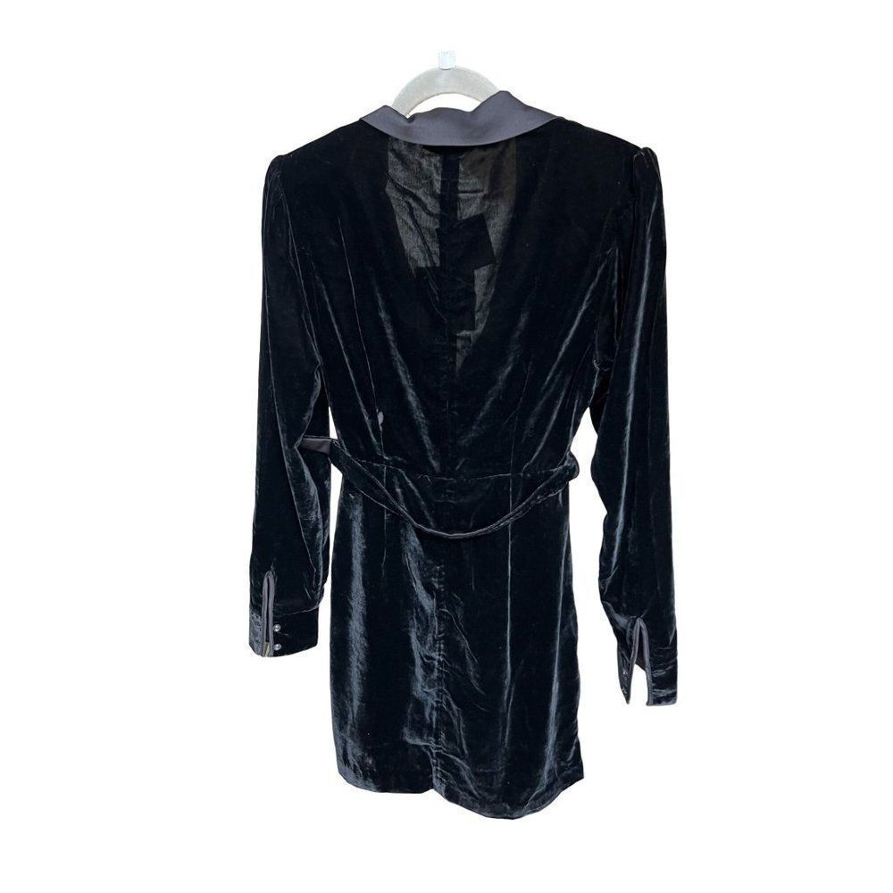 Favorite Daughter The Dynasty Long Sleeve Velvet Shirtdress - Picture 11 of 11